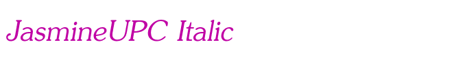 JasmineUPC Italic